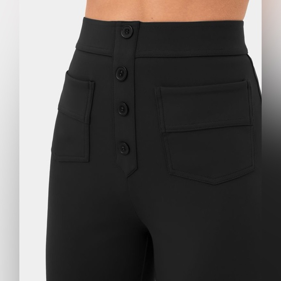 Halara High Waisted Button Multiple Pockets Straight Leg Casual Pants NEW!!!🖤 - Picture 4 of 16